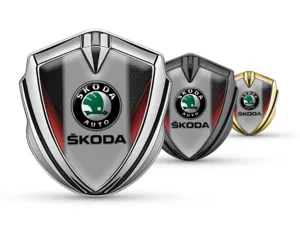 Skoda Emblema Silicona Insignia Suntuosa Proyecto Aleación Borde